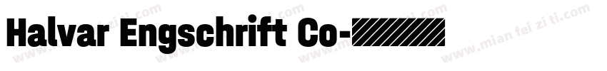 Halvar Engschrift Co字体转换